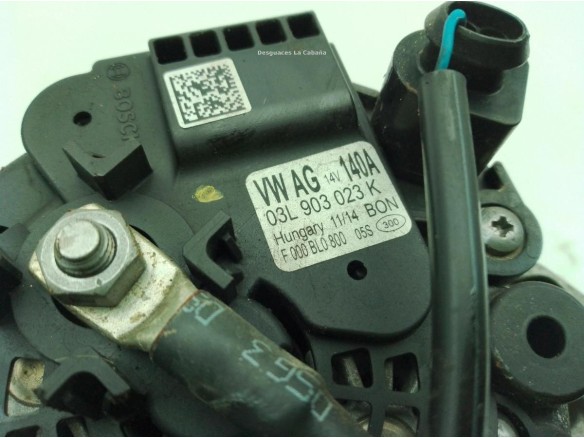 03L903023L ALTERNADOR AUDI A3 Sportback (8VA, 8VF)|Desguaces La Cabaña