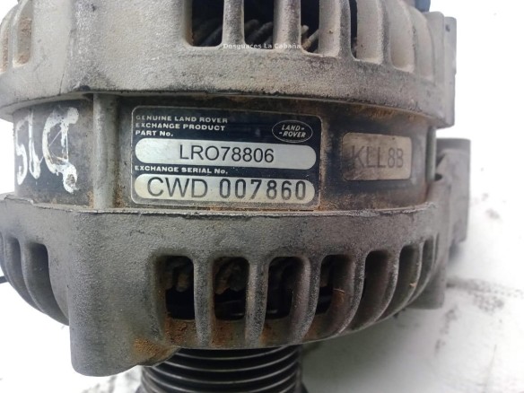 LRO78806 ALTERNADOR LAND ROVER DISCOVERY III VAN (L319)|Desguaces La Cabaña