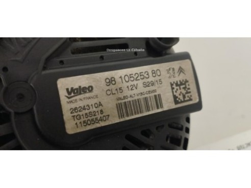 9810525380, ALTERNADOR CITROEN C4 CACTUS|Desguaces La Cabaña