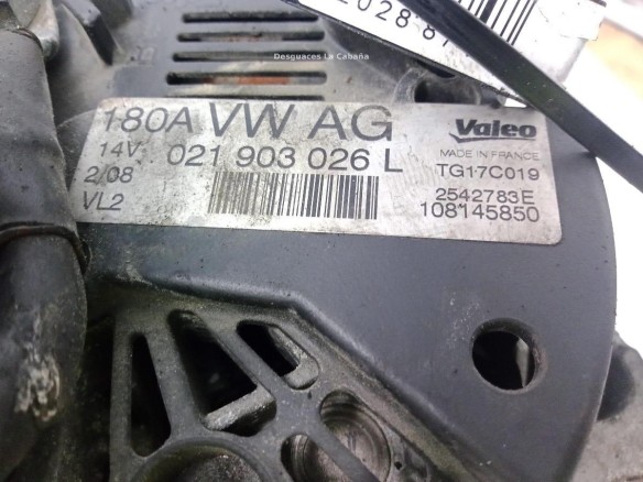 021903026L,2542783D, ALTERNADOR VW PASSAT (3C2)|Desguaces La Cabaña