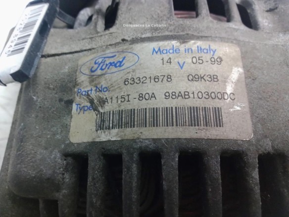 98AB10300DD,63321678, ALTERNADOR FORD FOCUS (DAW, DBW)|Desguaces La Cabaña
