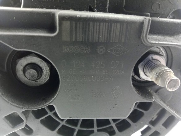 0124425071,8200660033, ALTERNADOR RENAULT CLIO III (BR0/1, CR0/1)|Desguaces La Cabaña