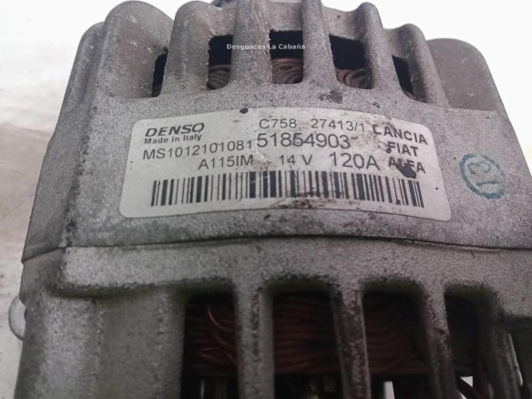 51854903, ALTERNADOR FIAT PANDA (312_, 319_)|Desguaces La Cabaña
