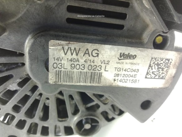 03L903023L, ALTERNADOR VW GOLF VII (5G1, BQ1, BE1, BE2)|Desguaces La Cabaña