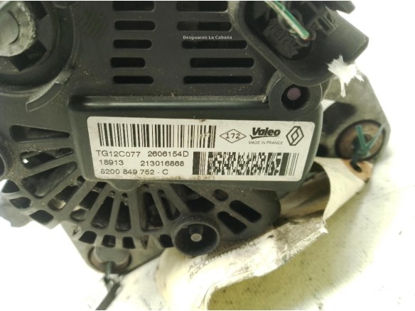 8200849752C ALTERNADOR RENAULT MEGANE III Fastback (BZ0_)|Desguaces La Cabaña