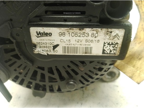 9810525380, ALTERNADOR CITROEN C4 CACTUS|Desguaces La Cabaña