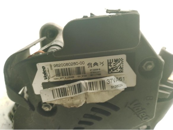 9820080280 ALTERNADOR PEUGEOT 3008 SUV (M_)|Desguaces La Cabaña