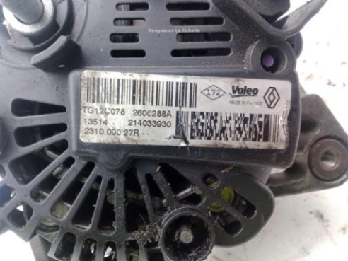 231000027R, ALTERNADOR RENAULT MEGANE III Fastback (BZ0_)|Desguaces La Cabaña