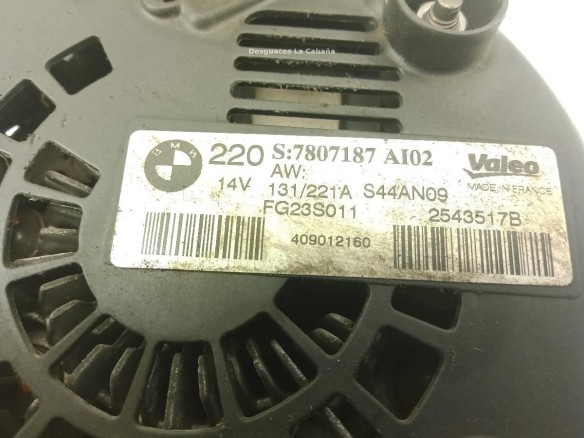 7807187  ALTERNADOR BMW 7 (E65, E66, E67)|Desguaces La Cabaña