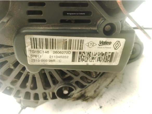 2606272D ALTERNADOR RENAULT FLUENCE (L3_)|Desguaces La Cabaña