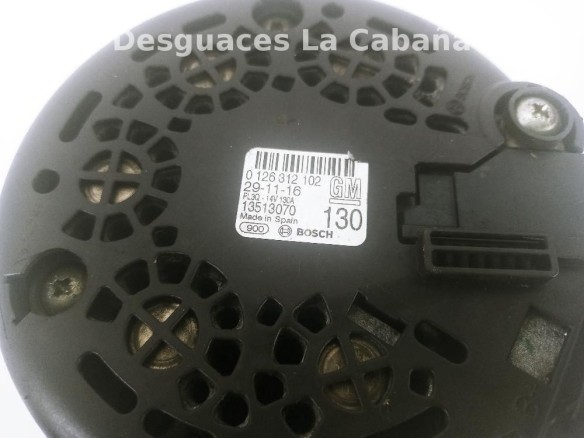 0126312102 ALTERNADOR OPEL ASTRA K (B16)|Desguaces La Cabaña