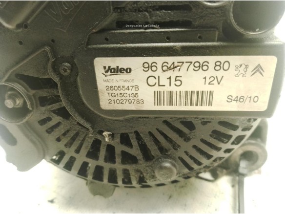 9664779680 ALTERNADOR PEUGEOT 308 SW (4E_, 4H_)|Desguaces La Cabaña