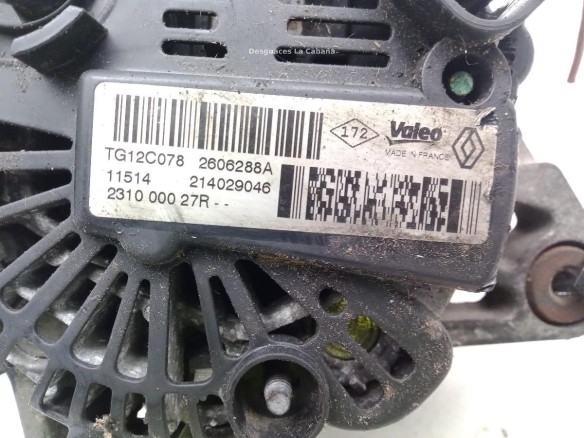 231000027R, ALTERNADOR RENAULT MEGANE III Fastback (BZ0_)|Desguaces La Cabaña