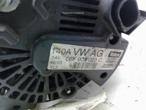 06F903023C,2542695D, ALTERNADOR VW GOLF V (1K1)|Desguaces La Cabaña