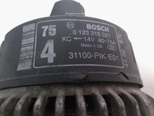 0123315020, ALTERNADOR HONDA CIVIC VI Aerodeck (MB, MC)|Desguaces La Cabaña
