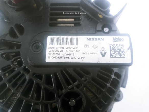 231009392R ALTERNADOR DACIA DOKKER Express|Desguaces La Cabaña