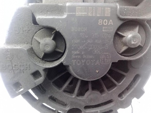 270600D030B ALTERNADOR TOYOTA COROLLA (_E12_)|Desguaces La Cabaña