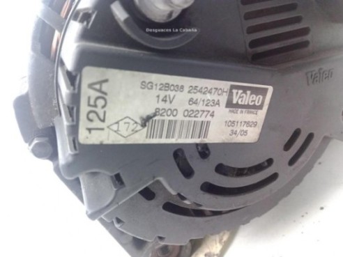 8200022774 ALTERNADOR RENAULT CLIO II (BB_, CB_)|Desguaces La Cabaña