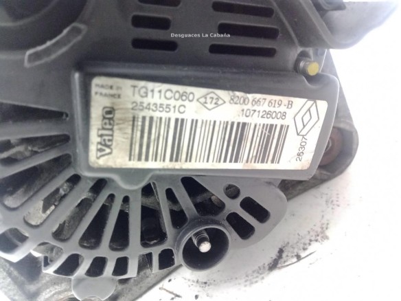 8200667619B,2543551C, ALTERNADOR RENAULT SCÉNIC II (JM0/1_)|Desguaces La Cabaña