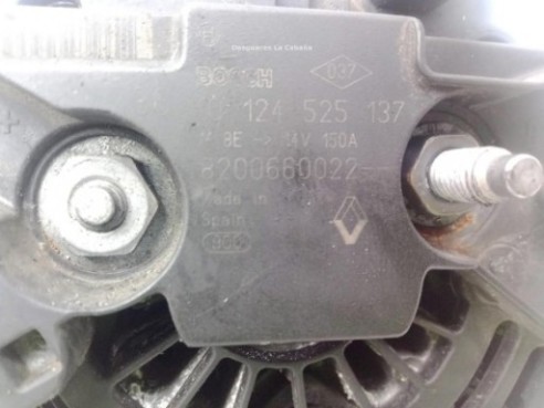 0124525137,8200660022A, ALTERNADOR RENAULT MASTER II Furgón (FD)|Desguaces La Cabaña
