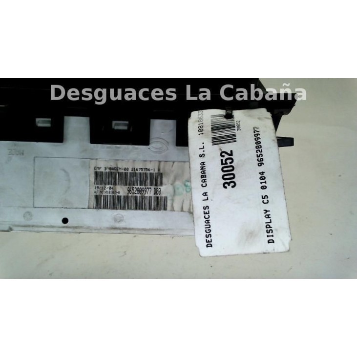 9652809977, DISPLAY CITROEN C5 I (DC_) |Desguaces La Cabaña