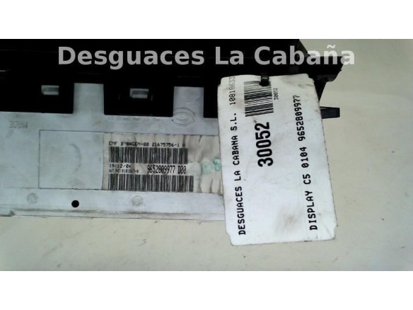 9652809977, DISPLAY CITROEN C5 I (DC_) |Desguaces La Cabaña