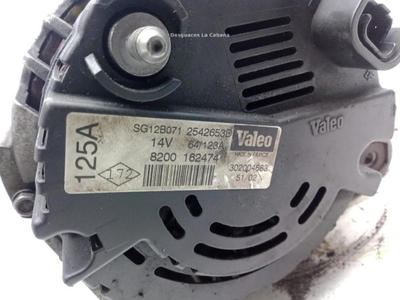 8200162474,2542653D, ALTERNADOR RENAULT LAGUNA II (BG0/1_)|Desguaces La Cabaña