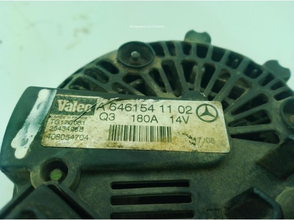 A6461541102, ALTERNADOR MERCEDES BENZ SPRINTER 3-t Furgón (906)|Desguaces La Cabaña