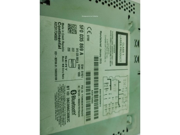 5F0035869A PANTALLA MULTIMEDIA SEAT LEON (5F1)|Desguaces La Cabaña