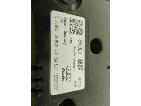 8V0920860P CUADRO INSTRUMENTOS AUDI A3 Sportback (8VA, 8VF)|Desguaces La Cabaña