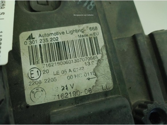 63127162190 FARO DERECHO BMW X3 (E83)|Desguaces La Cabaña