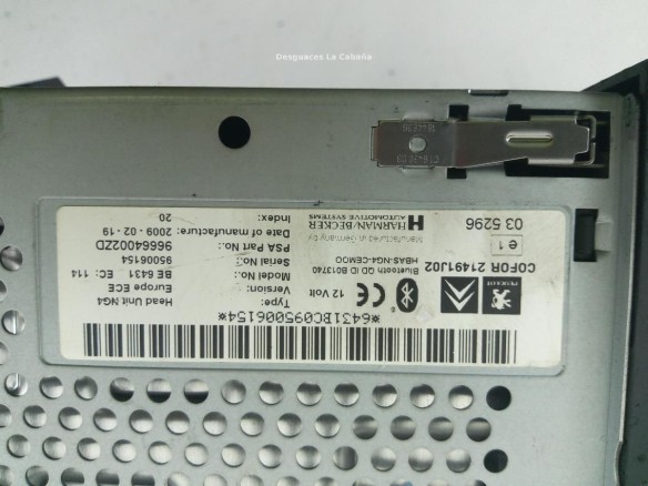 96664002ZD MODULO RADIO CITROEN C5 III Break (TD_) |Desguaces La Cabaña