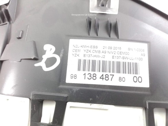9813848780 CUADRO INSTRUMENTOS PEUGEOT 208 |Desguaces La Cabaña