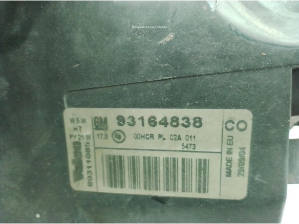 93164848, 93164838 FARO DERECHO OPEL TIGRA TwinTop (X04)|Desguaces La Cabaña