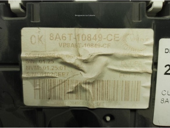 8A6T10849CE, CUADRO INSTRUMENTOS FORD FIESTA VI|Desguaces La Cabaña
