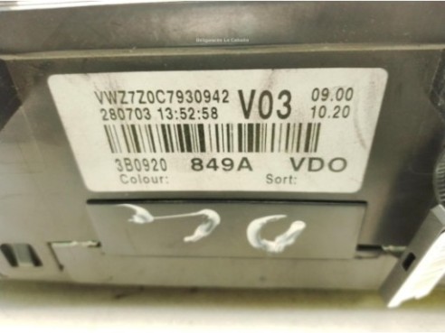 3B0920849A, CUADRO INSTRUMENTOS VW PASSAT (3B2)|Desguaces La Cabaña