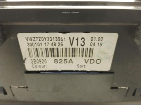 3B0920825A, CUADRO INSTRUMENTOS VW PASSAT (3B3)|Desguaces La Cabaña