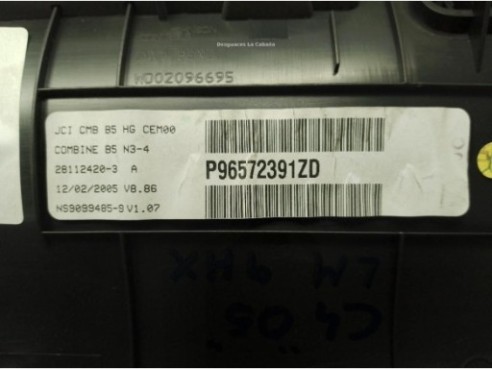 96572391ZD, CUADRO INSTRUMENTOS CITROEN C4 I (LC_)|Desguaces La Cabaña