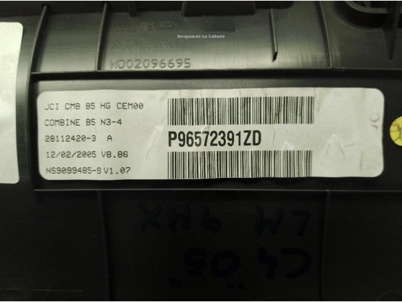 96572391ZD, CUADRO INSTRUMENTOS CITROEN C4 I (LC_)|Desguaces La Cabaña