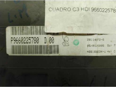 9660225780D, CUADRO INSTRUMENTOS CITROEN C2 (JM_)|Desguaces La Cabaña