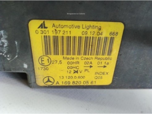 A1698200561 FARO IZQUIERDO MERCEDES BENZ CLASE A (W169)|Desguaces La Cabaña