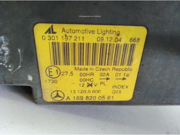 A1698200561 FARO IZQUIERDO MERCEDES BENZ CLASE A (W169)|Desguaces La Cabaña