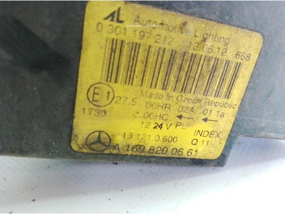 A1698200661 FARO DERECHO MERCEDES BENZ CLASE A (W169)|Desguaces La Cabaña