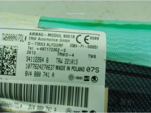 8V4880741A AIRBAG CORTINA IZQ AUDI A3 (8V1, 8VK)|Desguaces La Cabaña