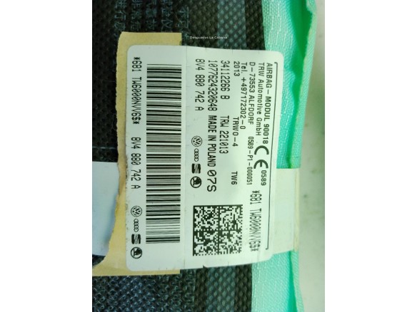 AIRBAG CORTINA DER AUDI A3 (8V1, 8VK)|Desguaces La Cabaña