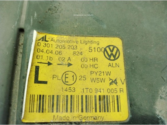 1T0941005R FARO IZQUIERDO VW TOURAN (1T1, 1T2)|Desguaces La Cabaña
