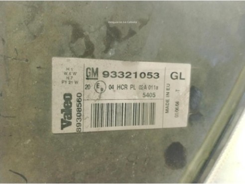 93175365, 93321053 FARO DERECHO OPEL MERIVA A Limusina (X03)|Desguaces La Cabaña
