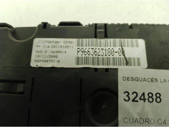 9663623180, CUADRO INSTRUMENTOS CITROEN C4 Picasso I Limusina (UD_)|Desguaces La Cabaña