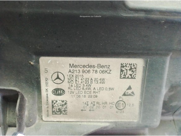 A2139066601, A2139067806KZ FARO DERECHO MERCEDES BENZ CLASE E (W213)|Desguaces La Cabaña