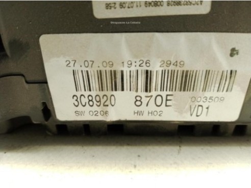 A2C53356111, CUADRO INSTRUMENTOS VW PASSAT CC (357)|Desguaces La Cabaña